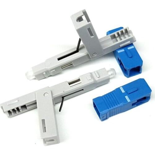 200pcs/lot SC/UPC fiber optic Fast Connector cold joint fiber optic quick connector FTTH pre-embedded
