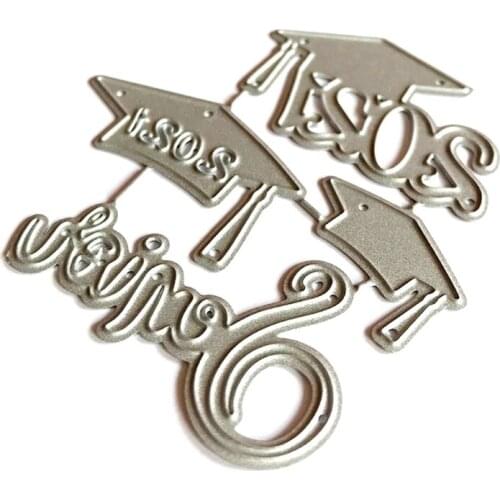 2021 Graduation Hat Metal Cutting Dies Stencil DIY Scrapbooking Album Paper Card F19B