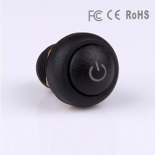 5 Pieces 12mm Momentary and Latching Normal Open Waterproof IP67 Types Special Symbol Printed Push Button Switches