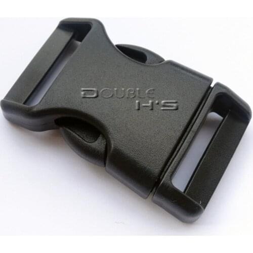 50pcs/lot 1"(25mm)Black Plastic Contoured Curve Side Release Buckles For Backpack Straps