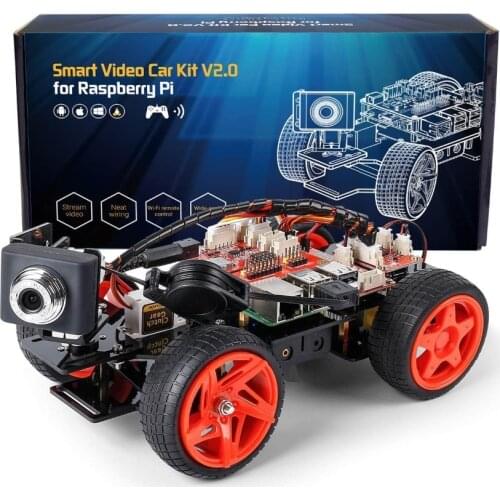 SunFounder Smart Video Car Kit V2.0 for Raspberry Pi 4 Model B 3B+ 3B 2B Electronic Toy with Detail Manual