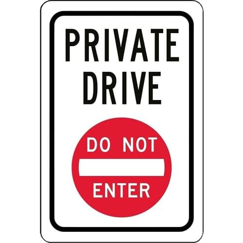 Private Drive Driveway DO NOT Enter Will NOT Rust Retro Metal Tin Sign Plaque Poster Wall Decor Art Shabby Chic Gift
