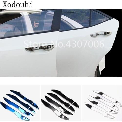 Car Styling Cover Armrest Detector Stick Frame Trim Stainless Steel Car Door Handle For Toyota Corolla Altis 2017 2018 2019