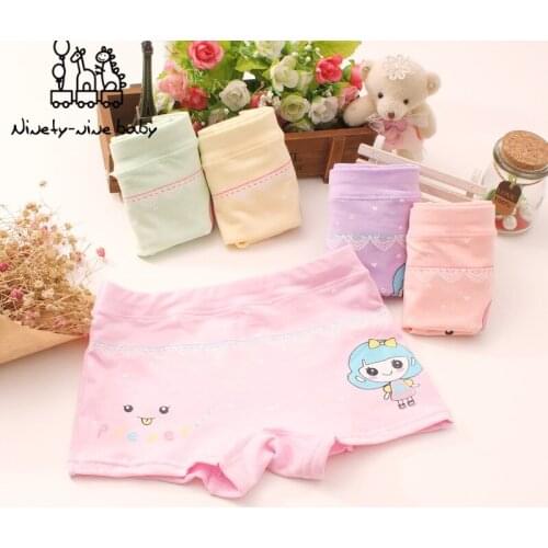 Children Panties Girls' Lovely Cartoon Printed Underwear Cotton Soft Comfortable Underpants for Kids Girls Breathable Briefs