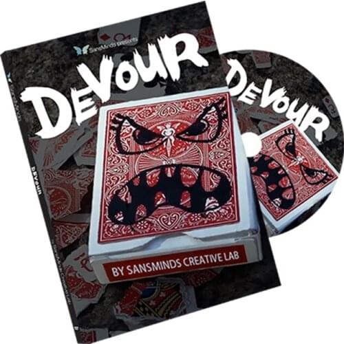 Devour (DVD And Gimmick) SansMinds - Magic Trick Street Magic Close Up Illusion,Fun Card Magic Props Magician Decks
