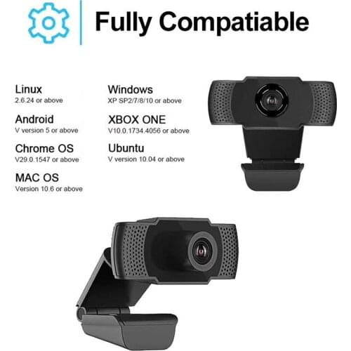HD USB Webcam Digital PC Camera 1080P Drive Free Autofocus Webcam With Microphone for Laptop PC Desktop Computer Accessories