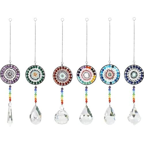 K9 Crystal Hanging Crystal Stone Beads Prism Pendant Craft Rainbow Maker Home Outdoor Garden Decoration