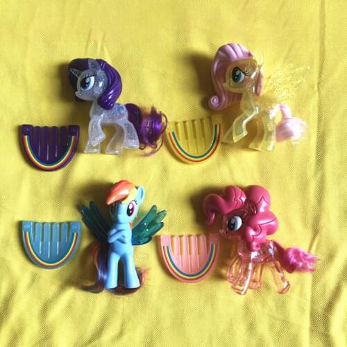 My Little Pony Happy Meal Toy Starlight Glimmer Rainbow Dash Pinkie Pie Model Anime Figures Favorites Collect Ornaments