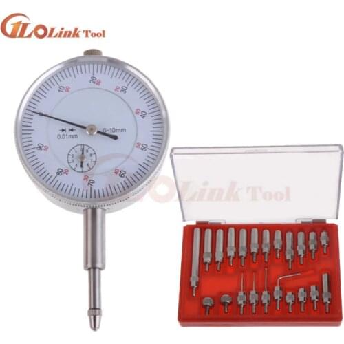 Dial Indicator 0-10mm Lug Back Test Gauge 22Pcs Steel Dial Indicator Point Set 4-48 Thread Tip For Dial & Test Indicators