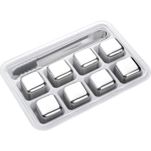 Stainless Steel Ice Cubes, Reusable Chilling Stones for Whiskey Wine, Keep Your Drink Cold Longer, SGS Test Pass