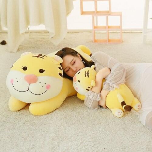 55-80cm Cute Cartoon Tiger Plush Toys Pillows Soft Stuffed Animals Dolls Birthday Xmas Gift for Baby Kids girl Children