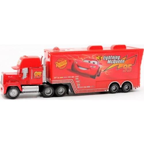 Pixar Cars 2 100% Original Mack Truck No.95 Lightning McQueen 1:55 Scale Diecast Metal Alloy Model Toy For ChildrenS Gifts