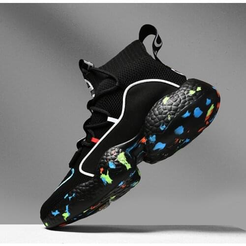 Fashion high quality camouflage basketball shoes mens breathable high top womens sports shoes 8696