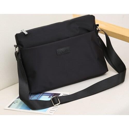 Mens Bags Shoulder Messenger Bag Waterproof Nylon Composite canvas Lightweight Fashion Large-Capacity Casual Horizontal Style