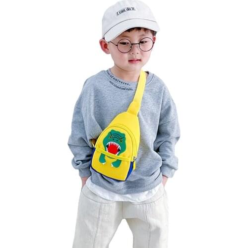 2021 New Cartoon Dinosaur Children Bags Cute Baby Boy And Girl Zipper Waist Pack Bum Bag Messenger Bags Princess Coin Purses