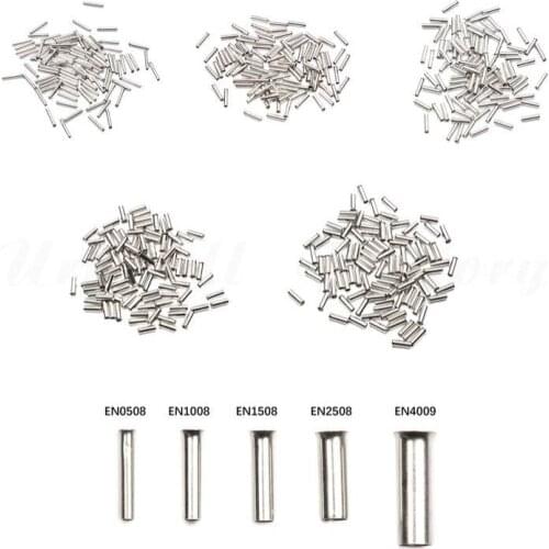 500Pcs/Set Copper Tube-shaped Bare Terminals Wire Copper Crimp Connector 12-22 AWG Insulated Cord Pin End