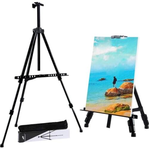 Portable Adjustable Metal Sketch Easel Stand Foldable Travel Easel Aluminum Alloy Easel Sketch Drawing For Artist Art Supplies
