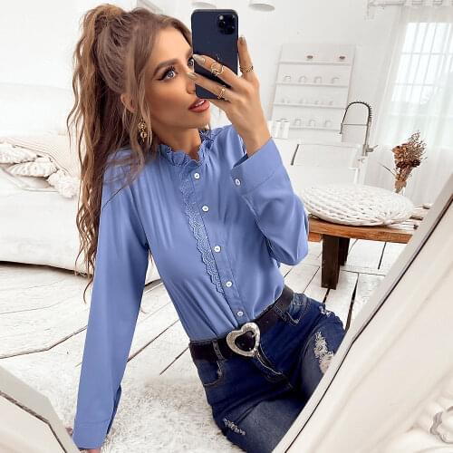 Блузки с воротником стойка QIWN China At AliExpress