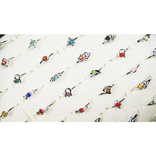 Hot sale wholesale jewelry 60pcs womens rings rhinestone Silver Plated Rings New fashion free shipping LB120