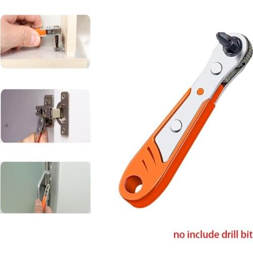 Hexagonal Quick Release Socket Two-way Multifunctional Magnetic Ratchet Wrench Strong Screwdriver Portable Repair Tool