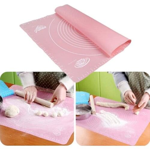 Kitchen Dining & Bar Silicone Mold Non-Stick Silicone Baking Cake Dough Fondant Rolling Kneading Mat Scale Table Grill Pad mar6