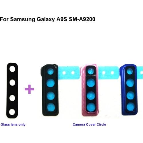 For Samsung Galaxy A9s Rear Back Camera Glass Lens +Camera Cover Circle Housing Parts Replacement test good A9200