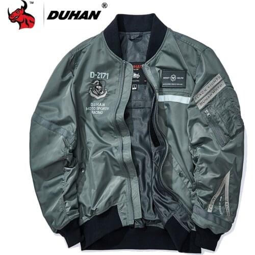 DUHAN Motorcycle Jacket Autumn Pilot Jakcet Moto Jacket Motocross Off-Road Jacket Wear-resistant CE+EVA Motobiker Racing Jacket