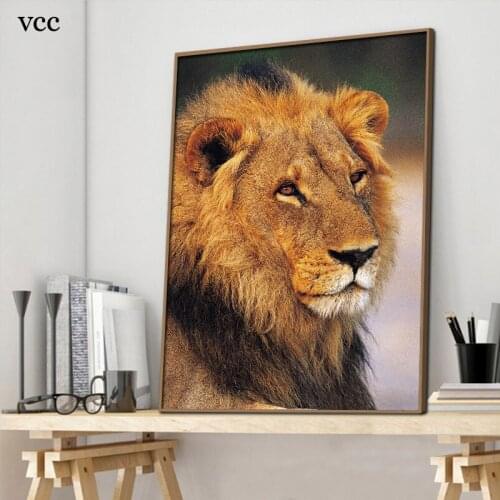 VCC Africa Lion Wild Animal Picture Canvas Art,Paintings On The Wall,Wall Art Canvas Painting,Wall Pictures For Living Room,Home