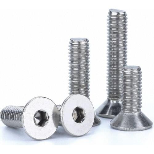 10Pcs M3 M4 DIN7991 Countersunk Socket Cap Screws A4 316 Stainless Steel Allen Key Bolts 4 5 6 8 10 12 14 16 18 20 25 30-50mm