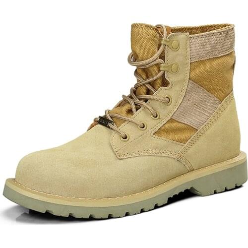 Winter Men Desert Tactical Military Boots Mens Working Safty Shoes Army Combat Boots Militares Tacticos Zapatos Men Boots