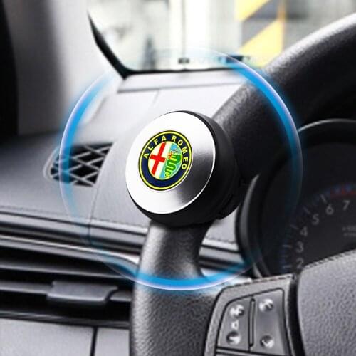 1pcs Car Logo Steering Wheel Suicide Spinner Handle Knob Booster For Alfa Romeo Italy Mito 147 156 159 166 Giulietta Spider