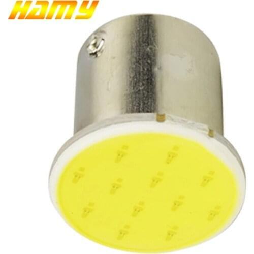 1x P21W 1157 Bay15d 1156 BA15S P21W LED Turn Signal Bulb COB Car Interior Light Parking Reverse Back Brake Lamp Super Bright 12V