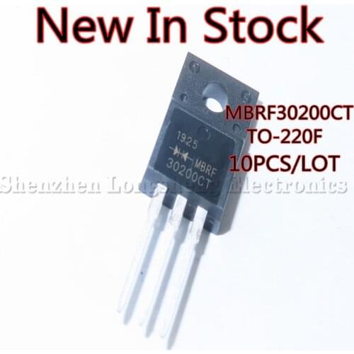 10PCS/LOT MBRF30200CT TO-220F 30A 200V Schottky diode B30200G In Stock