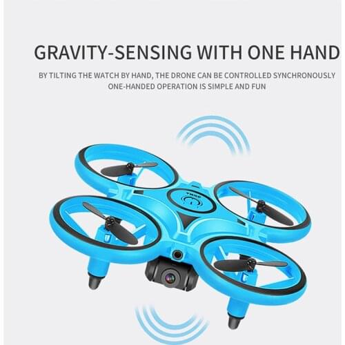 2.4G Mini Watch RC drone with 1080P camera HD wifi fpv Gesture Sensing Helicopter Model electronic Quadcopter dron Toys for boy