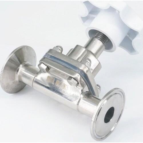 3/4" 19mm 316 Stainless Steel Sanitary 1.5" Tri Clamp Diaphragm Valve Brew beer Dairy Product