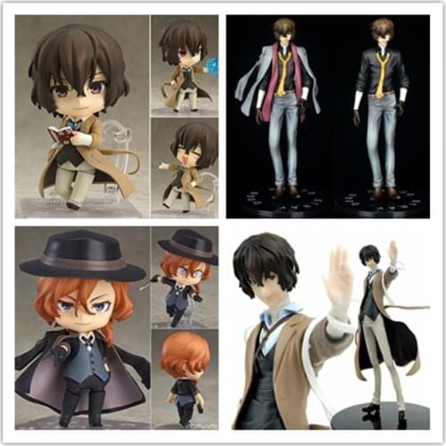 Anime Bungo Stray Dogs Figure Osamu Dazai PVC Action Figure Toys Black clothes Nakahara Chuuya Collectible Model Toys Kid Gift