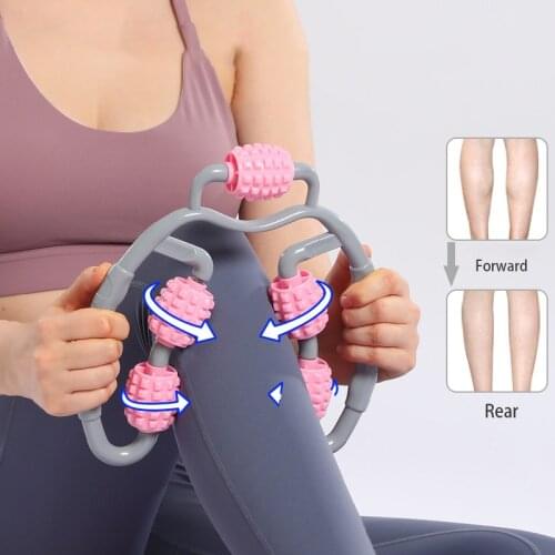 Yoga Block Floating Massage Roller For Arm Leg Neck Muscle Tissue Back Roller Fitness Gym Yoga Pilates Sport 5 Wheel Foam Roller