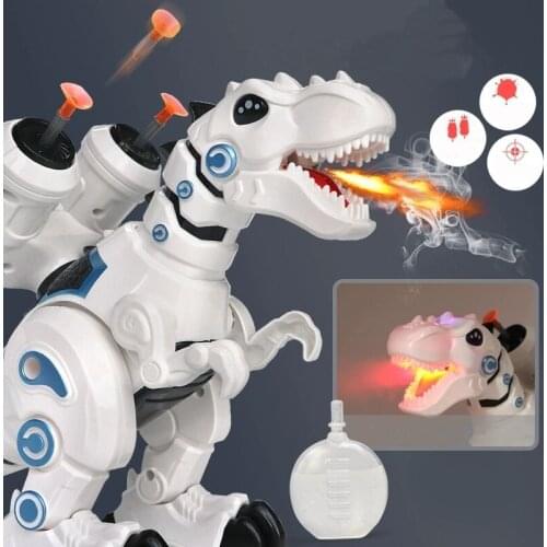 Large Spray Mechanical Dinosaurs Toy Launching missiles Cartoon Electronic Walking Animal Model Tyrannosaurus Rex Robot Kids Toy