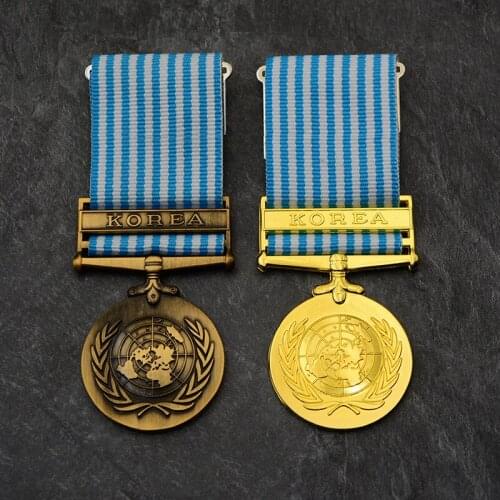 US UK Canada United Nations Peacekeeping Forces Korea War Medal 1950th Australia Denmark New Zealand Norway Sweden Badge Brooch