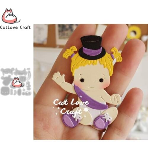 Catlove Baby Girl Metal Cutting Dies Scrapbooking Mold Knife Stencil Die Cuts Card Making DIY Craft Embossing New Dies For 2021
