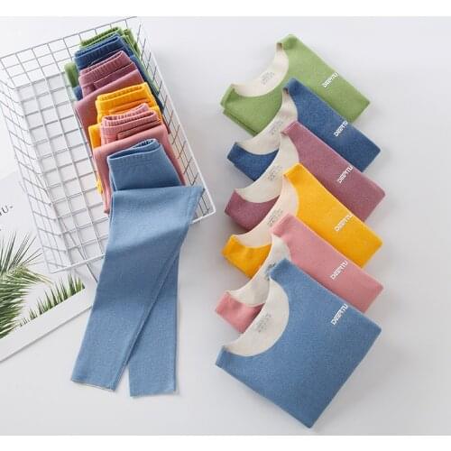 Children Pajamas Baby Clothing Set Kids Thermal Underwear Sleepwear Autumn Winter Boys Girls Cartoon Pyjamas Teens Pijamas Set