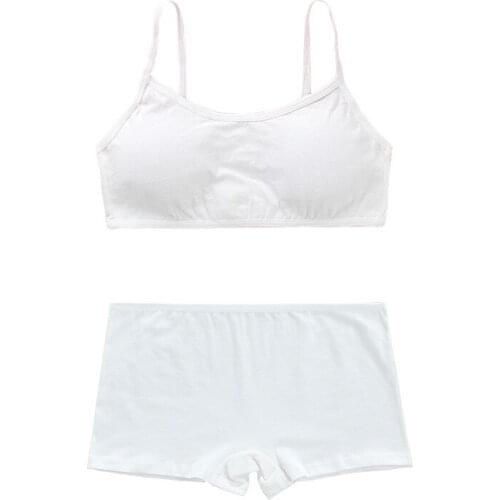 Kids Underwear Model 100% Cotton Girls Tank Top Panties Candy Color Undershirt Girls Singlet Baby Camisole Bra Tops Sport Undies