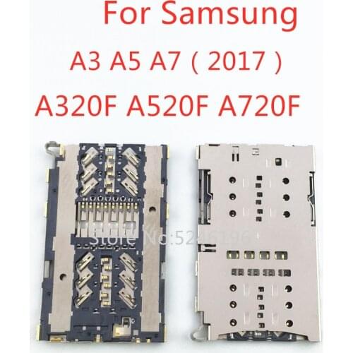 For Samsung Galaxy A3 A5 A7 2017 A320F A520F A720F Sim Card Reader Tray Micro SD Memory Card Holder Slot Flex Cable Repair Parts