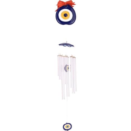 Drop Amulet Door, Wall & Garden Ornament with Evil eye Wind Bell