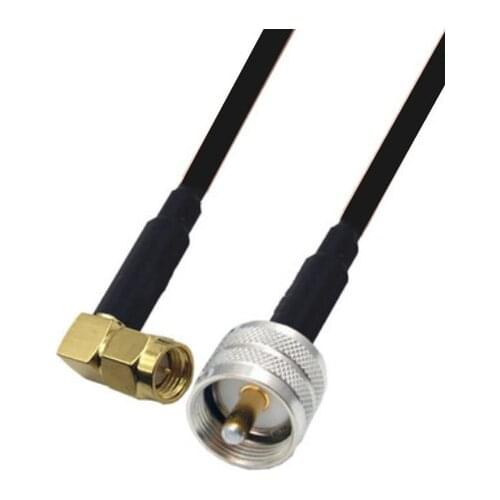 RG174 Cable SMA Male Right Angle to UHF Male Extension Coax Jumper Pigtail WIFI Router Antenna RF Coaxial Cable