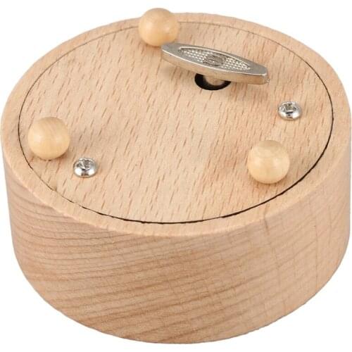 Round Blank Music Box Birthday ValentineS Day Gift Action Figures Figurine Resin Handicraft Miniatures No Specified Music