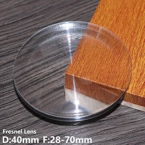 Fresnel lens D40mm F50mm sample 8 focal lengths 3X magnification Stage lights Spotlight led light DIY projector Customizable
