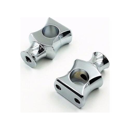 Chrome 1" 25mm Motorcycle Handlebar Riser For Harley Honda Kawasaki Suzuki Yamaha Springer Bobber Cafe Racer Sportster XL FL