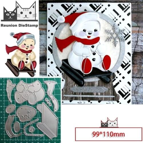New Dies For 2020 Christmas sleigh baby Metal Cutting Dies Embossing Scrapbooking Stencil Craft Cut Dies For DIY Card Handmade