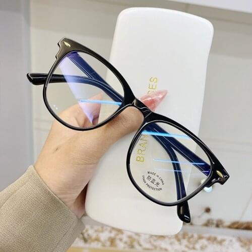 Transparent Computer Glasses Frame Vintage Women Men Anti Blue Light Round Eyewear Blocking Glasses Optical Spectacle Eyeglass